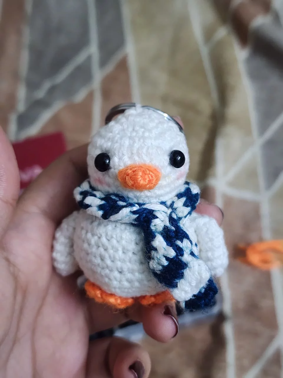 Pudgy Duckling handmade crochet bag charm